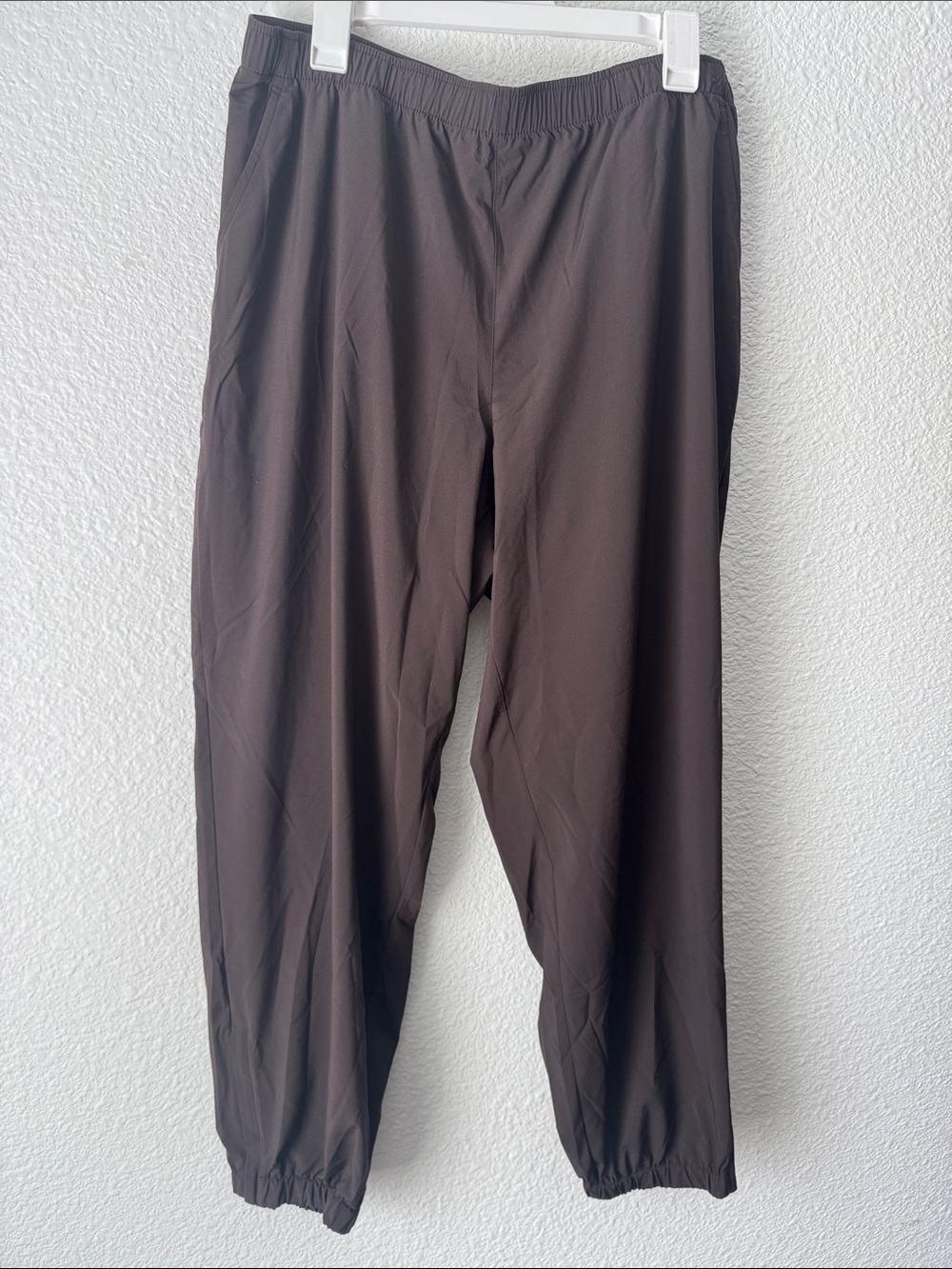 GAP Chocolate Brown Elastic-Waist Track Joggers